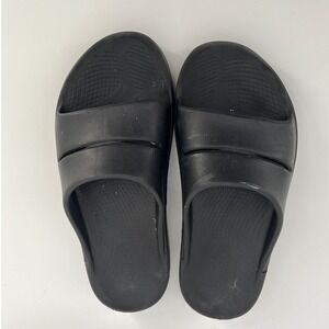 OOFOS OOahh Sport‎ Slide Sandals Black M7 W9 EU40 Comfort Recovery